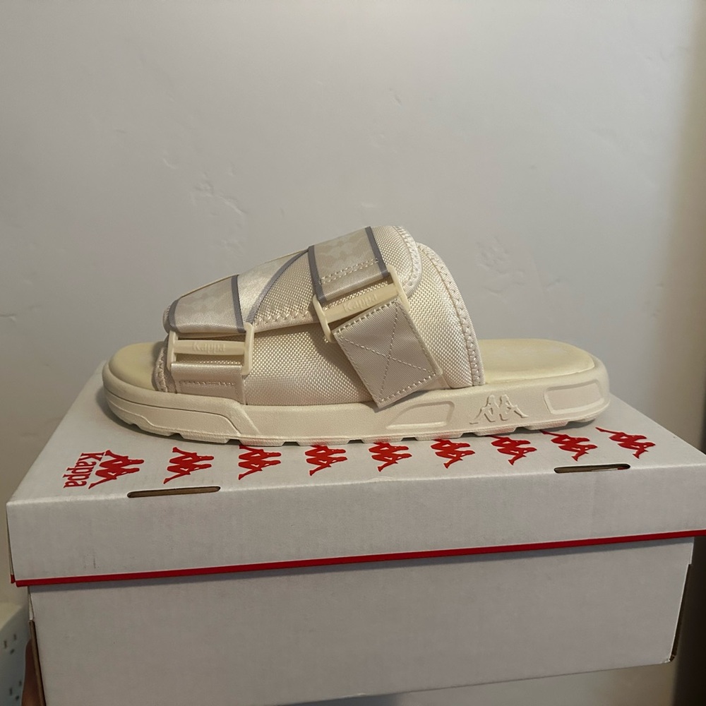 Kappa Cream Slide Sandals